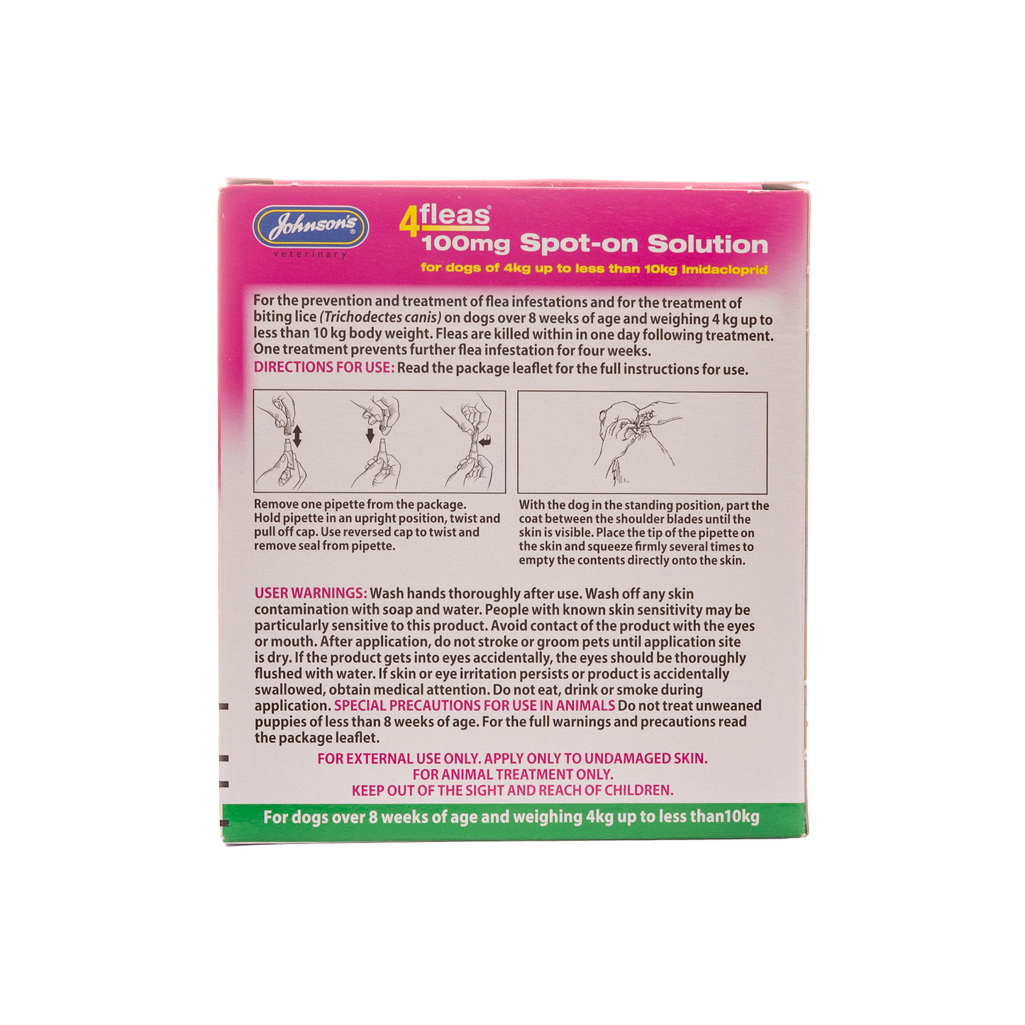 4 Fleas Spot-on for Small Dogs 4 – 10kg