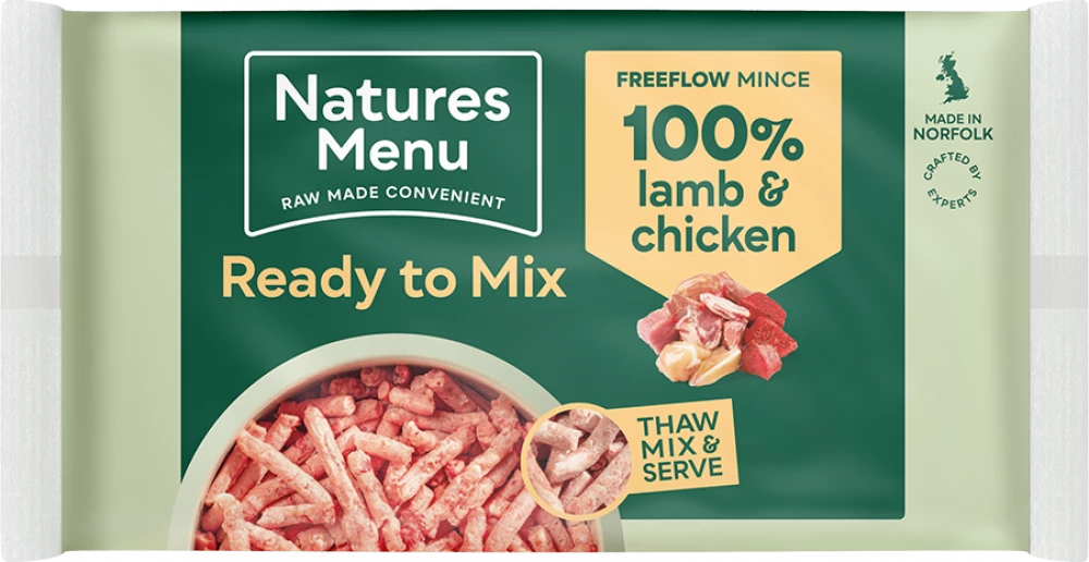 Natures Menu Raw Free Flow Mince Lamb & Chicken 2kg