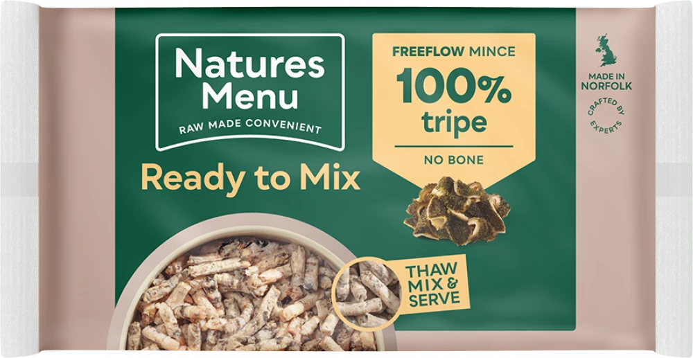 Natures Menu Raw Free Flow Mince Tripe 2kg