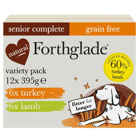Forthglade Complete Turkey & Lamb Natural Wet Dog Food for Senior Dogs (12x395g)