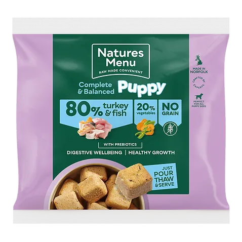 Natures Menu Complete & Balanced Turkey & Fish Nuggets for Puppies 80/20 1kg