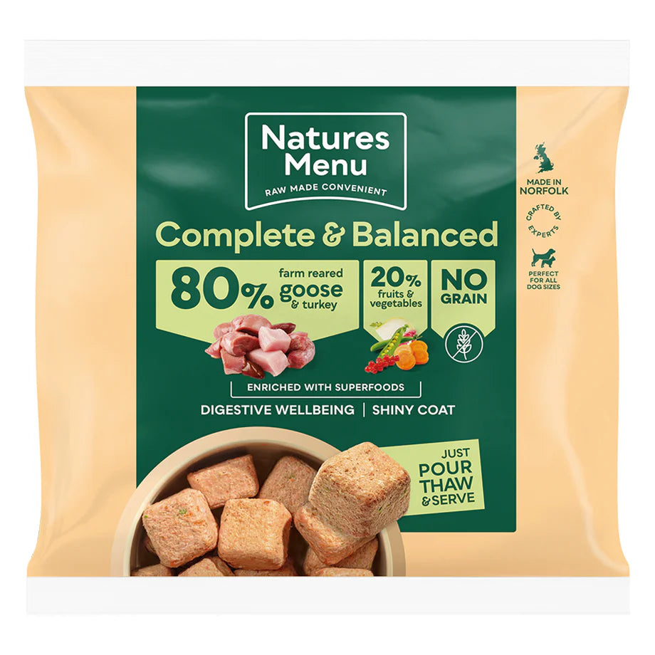Natures Menu Complete & Balanced Goose & Turkey Nuggets 80/20 1kg