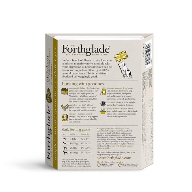 Forthglade Complete Meal Grain Free Chicken with butternut squash & Vegetables natural wet dog food (18x395g)