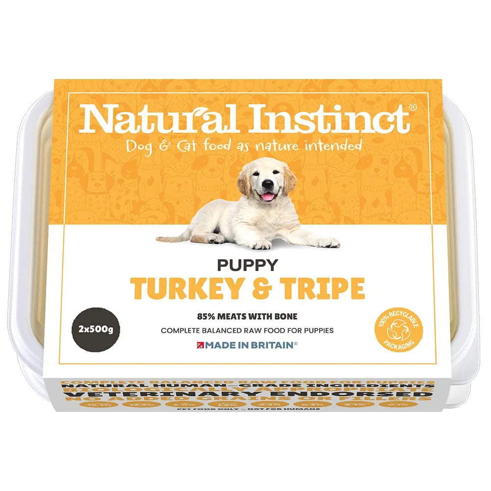 Natural Instinct Puppy Turkey & Tripe 2x500g