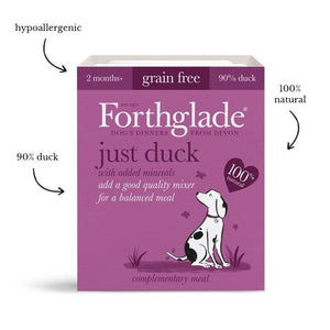 Forthglade Just 90% Just duck natural wet dog food (18x395g)