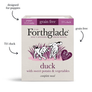Forthglade Complete Meal Grain Free Duck with sweet potato & vegetables natural wet dog food (18x395g)