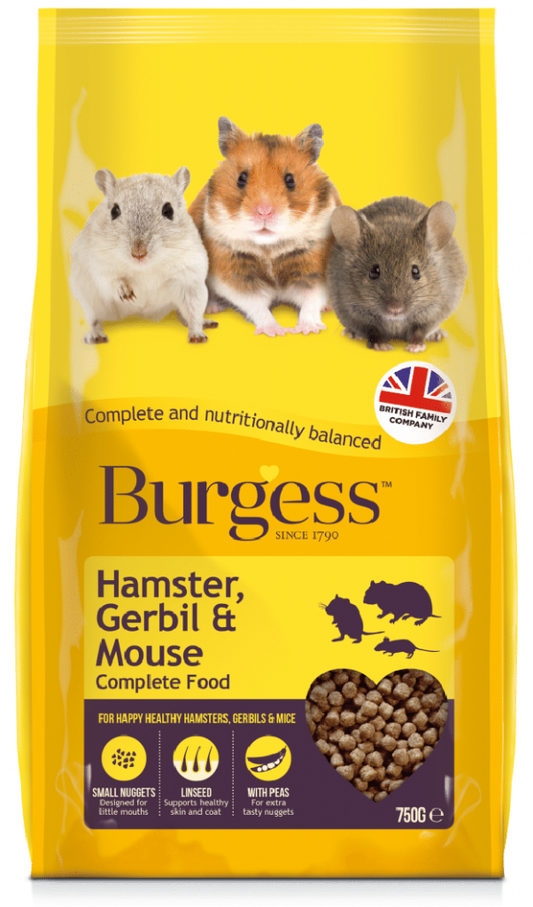 Burgess Hamster, Gerbil and Mouse Food 750g