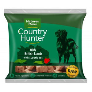 Country Hunter Dog Raw Frozen Nuggets British Lamb 1kg