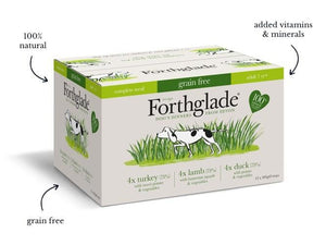 Forthglade Complete; Turkey, Duck & Lamb Natural Wet Dog Food Variety Pack (12x395g)